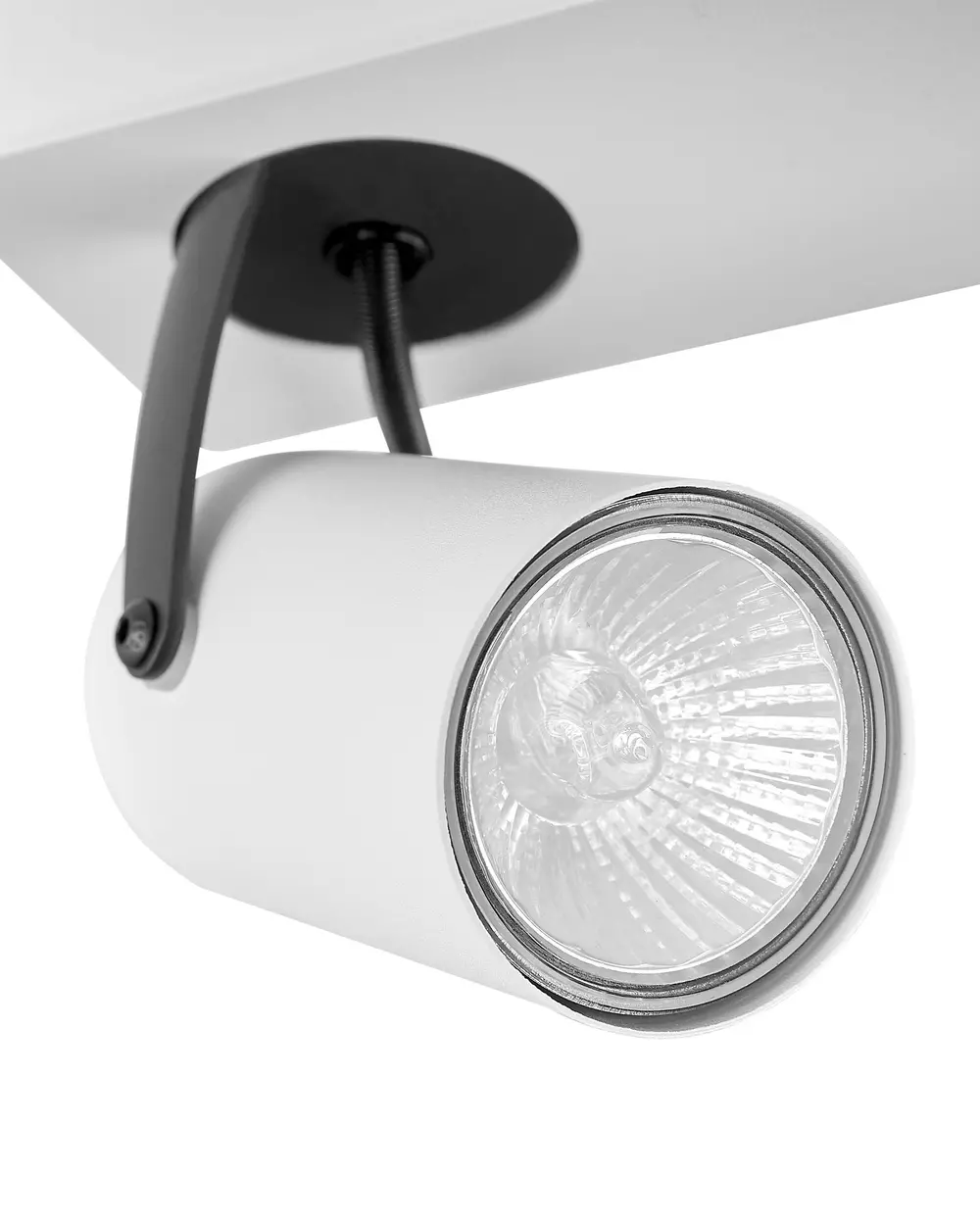 Faretto a 4 luci KLIP Regolabile Metallo Bianco_828552