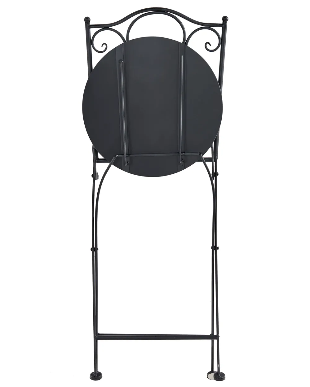 Set of 2 Garden Chairs AGGIUS Folding Metal Black_1021698