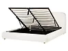 Ottoman Bed BLAGNAC Fabric Off-White 160 x 200 cm (EU King Size)