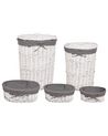 Set of 5 Willow Baskets White VAKARI_939881