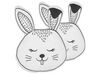 2 bawełniane poduszki dla dzieci królik 53 x 43 cm biało-czarne KANPUR_801036