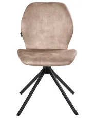 Set di 4 sedie da pranzo MORRISON Velluto Beige_1041326