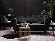 Sofa 2 personers SKIEN II Velour Sort_1161616