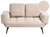 Sofa Bed 2 Seater BREKKE Boucle Beige