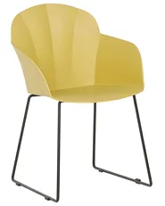 Set of 2 Dining Chairs SYLVA Yellow_783912