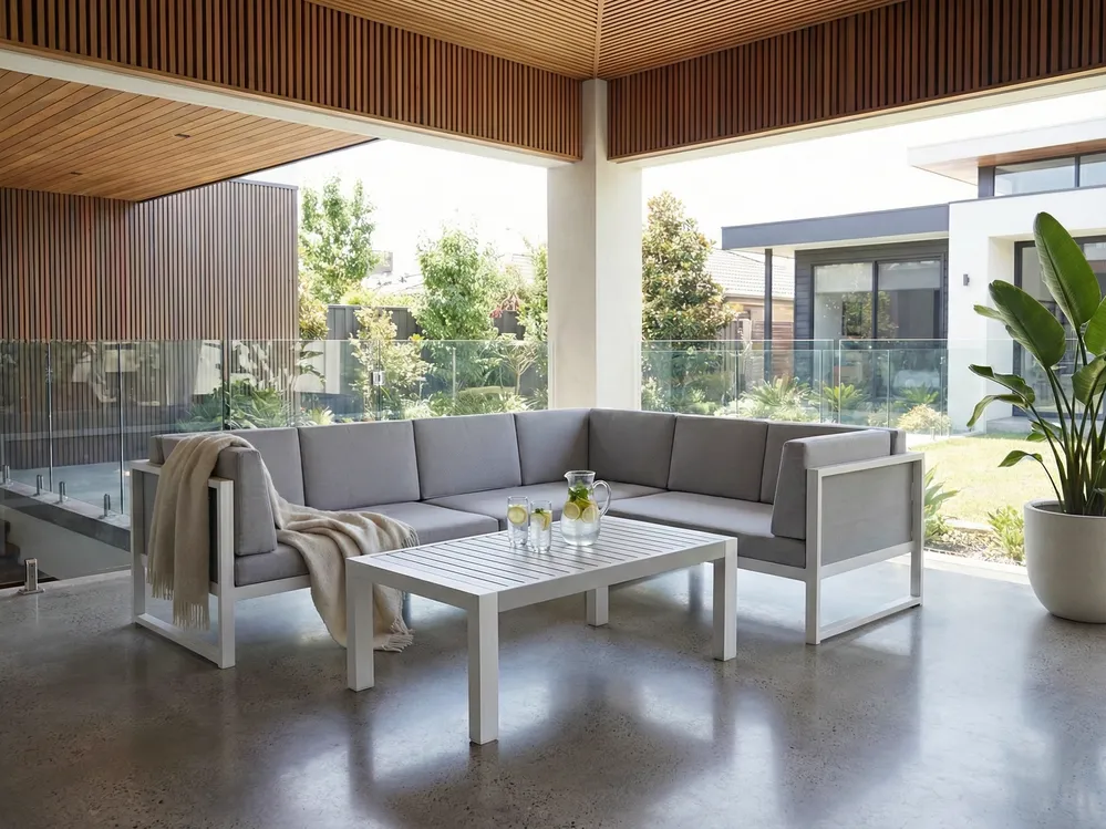 Set di divani angolari da giardino posti CASTELLA Lato Sinistro