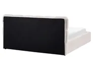 Ottoman Bed BASTON Fabric Light Beige 160 x 200 cm (EU King Size)_1055395