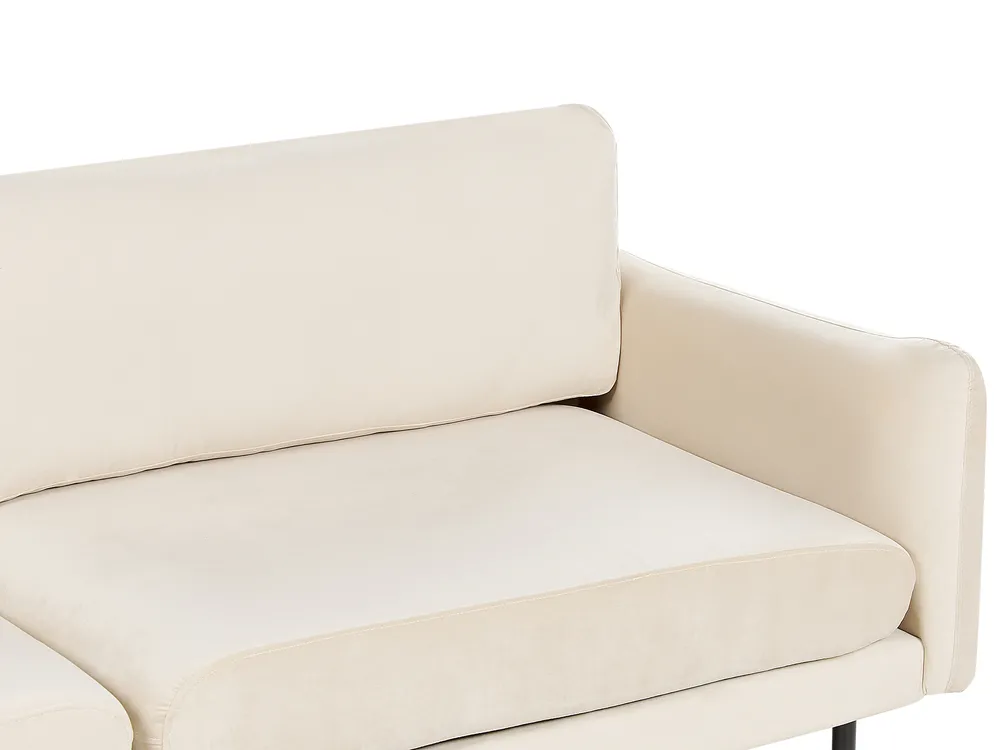 Living Room Set 4 Seater VINTERBRO Velvet Light Beige_897578