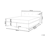 Boxspringbett Samtstoff CONSUL 160 x 200 cm Hellbeige_734674