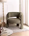 Armchair BUREA Chenille Dark Green