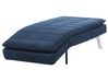 Chaise longue regolabile tessuto blu marino LOIRET_927306