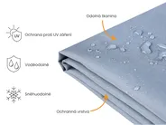 Ochranná plachta CHUVA 90 cm 90 cm 105 cm Šedá_914402