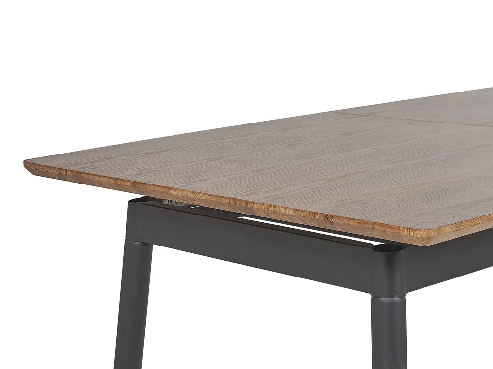 Extending Dining Table CALIFORNIA Dark Brown 160/200 cm 90 cm_785979