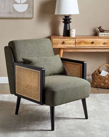 Fabric Armchair Green ORUM