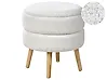 Storage Stool OKATON Boucle White