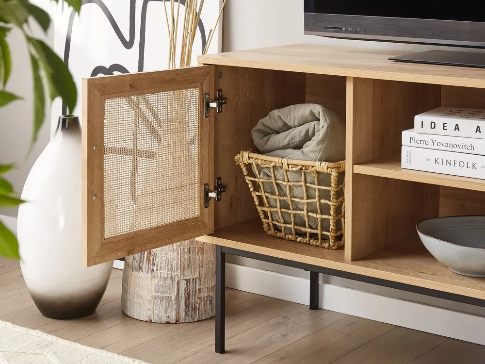 TV Stand PASCO Rattan Light Brown_804066