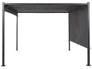 Gazebo LED PARGA 310 cm 310 cm Metallo Grigio scuro_827681