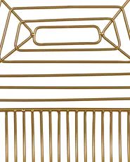 Set di 2 sedie da pranzo BEATTY Metallo Oro_868393