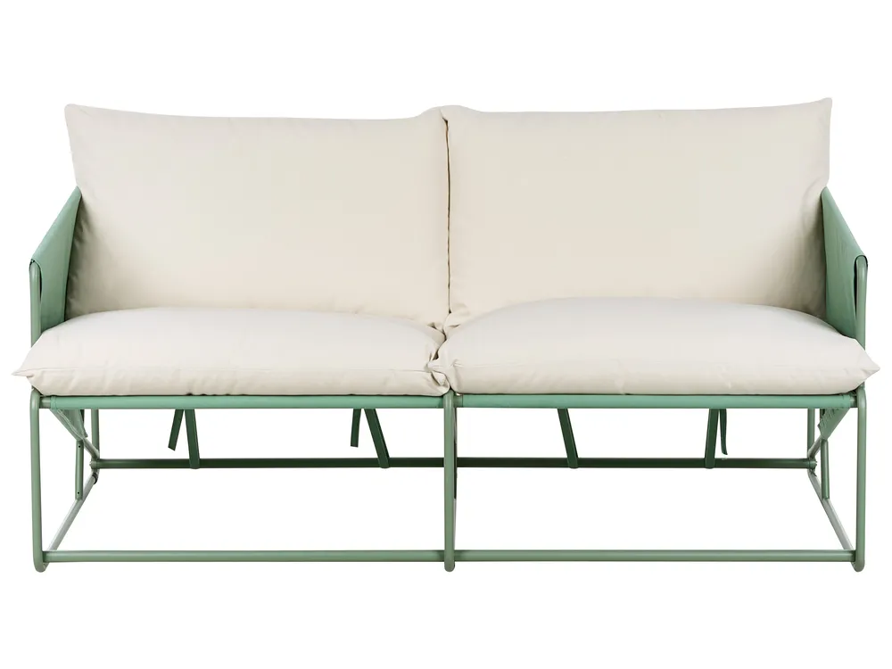 Beliani Divano Metallo Divano Da Giardino Posti PONTE Metallo Verde