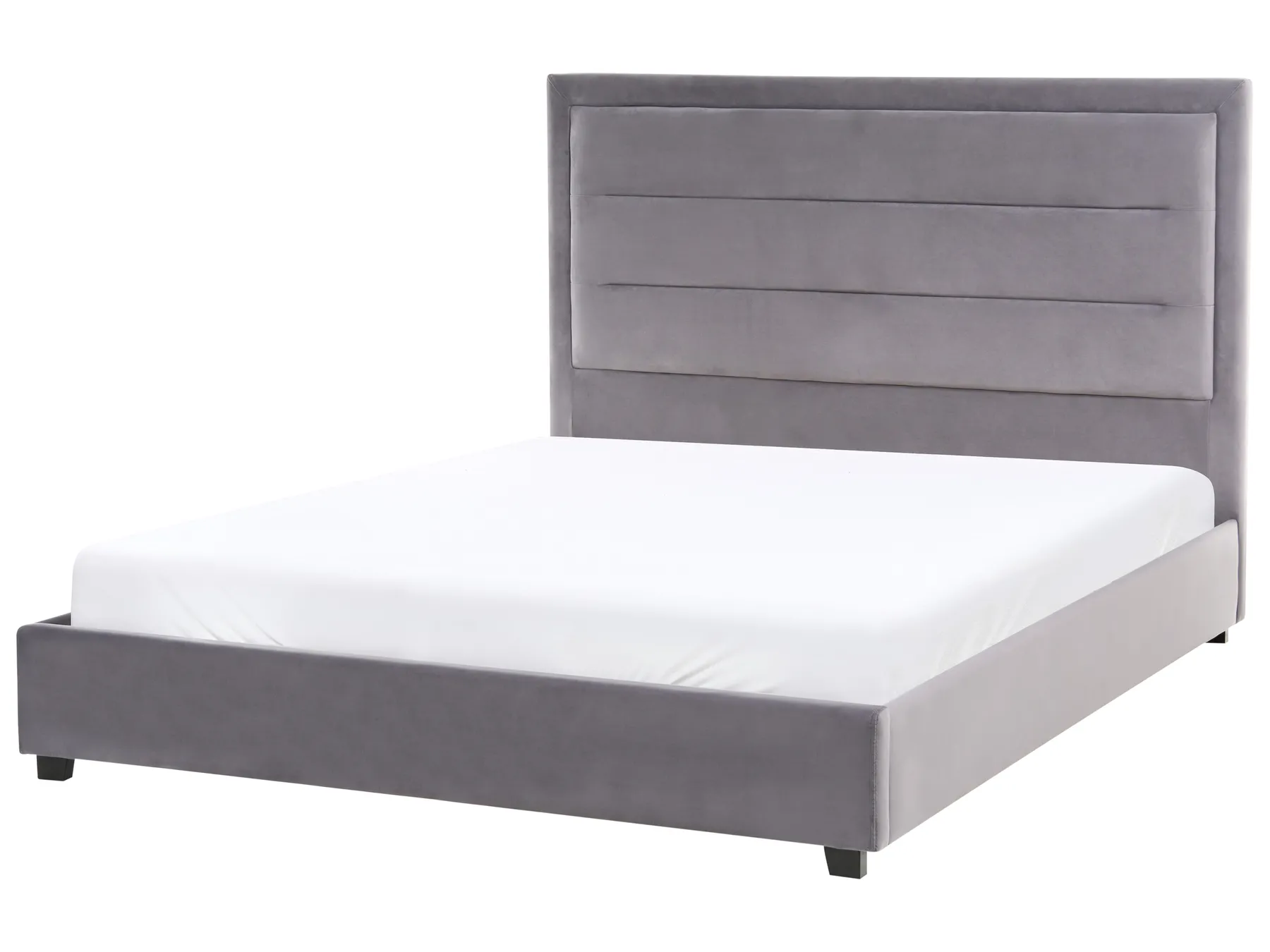 Waterbed Velvet ROUEN 140 x 200 cm (EU Double) Dark Grey_1004693