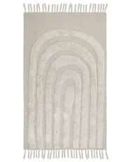 Tappeto HAKKARI Beige chiaro 80 x 150 cm Cotone_848871
