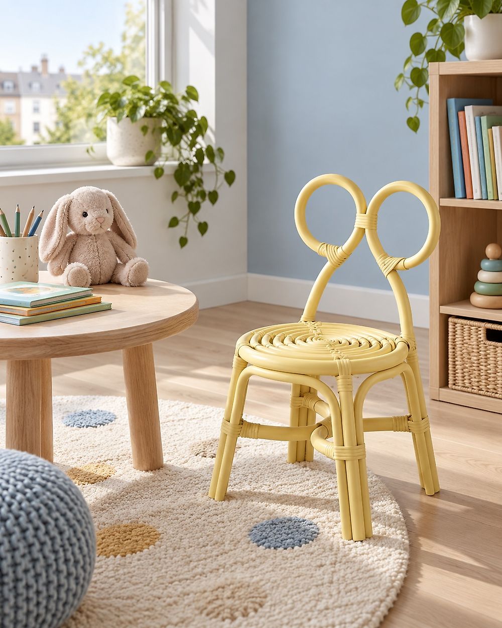 Kids Chair MIRTIA Rattan Yellow