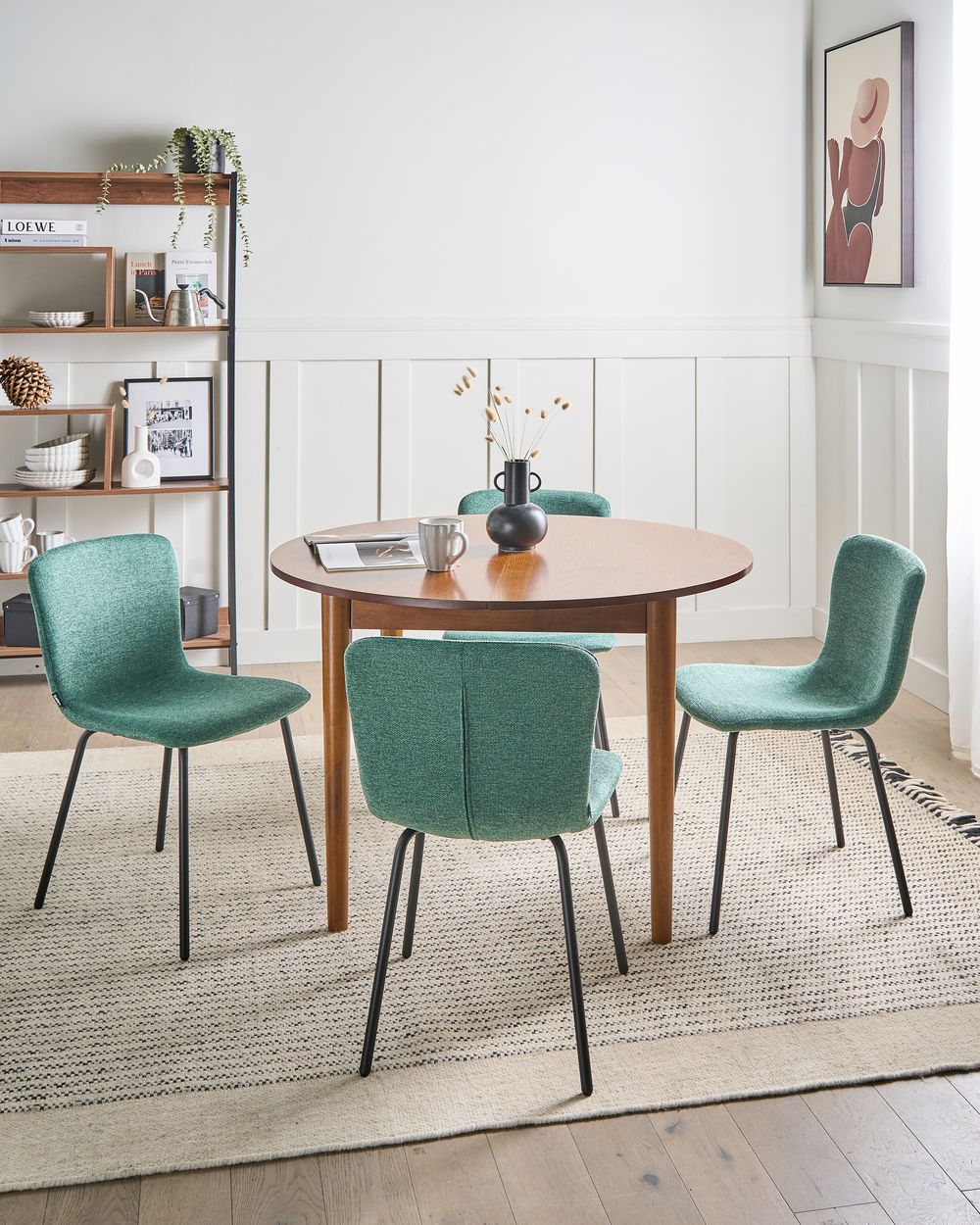 Set de 4 scaune dining CALDWELL  Verde