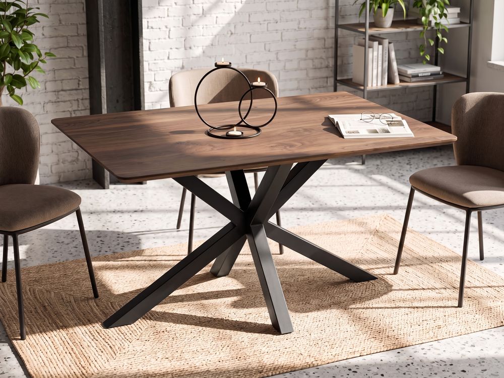 Dining Table SPECTRA Dark Brown 140 cm 90 cm