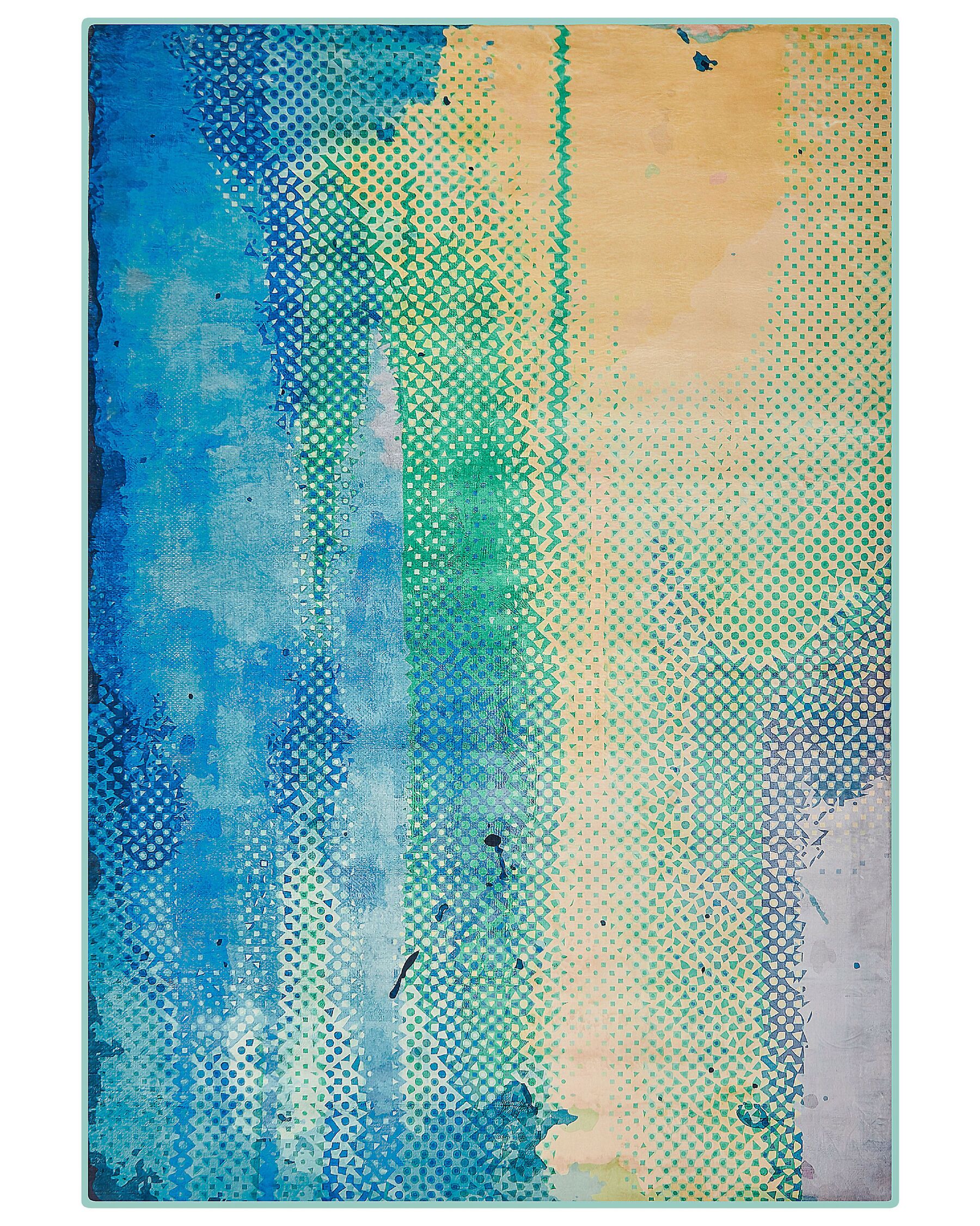 Vloerkleed polyester blauw/groen 160 x 230 cm SUSUZ_888061