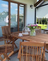 Set of 2 Garden Chairs MAUI Acacia Wood Light Brown_967478