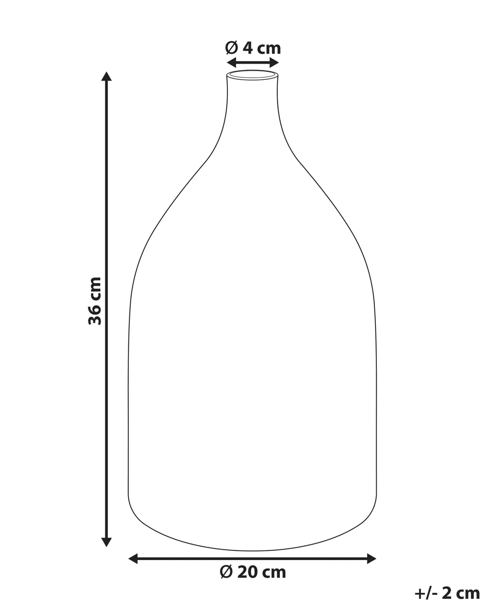 Wazon na kwiaty KULCHA 36 cm Szkło Kolorowy_830430