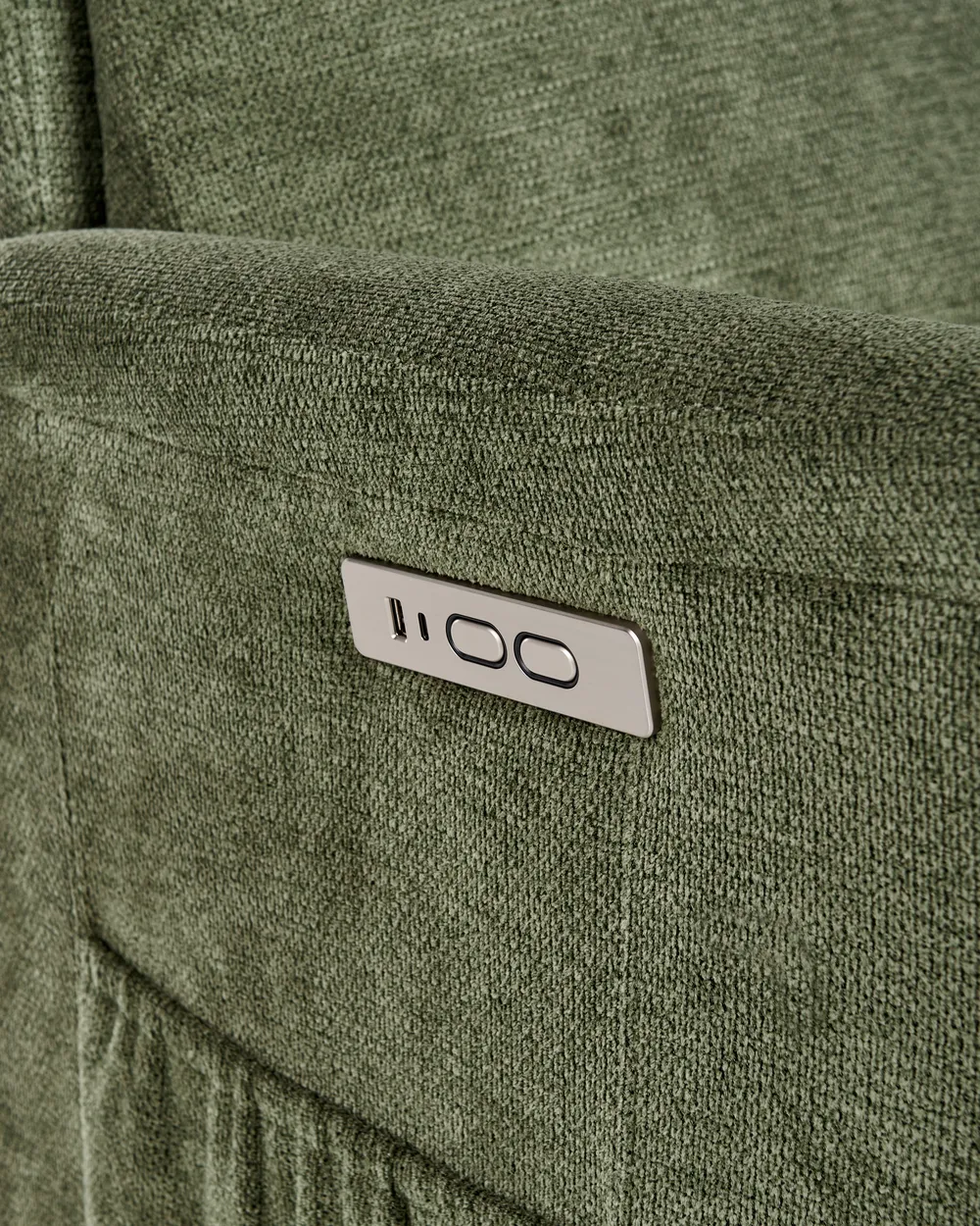 Electric Recliner Chair ELEGY with Footrest Fabric Green_951637