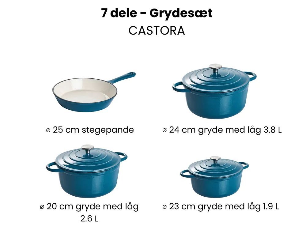 7-delt støbejernssæt CASTORA Blå_1073762