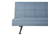 Sofá-cama de 3 lugares em tecido azul HASLE_912903