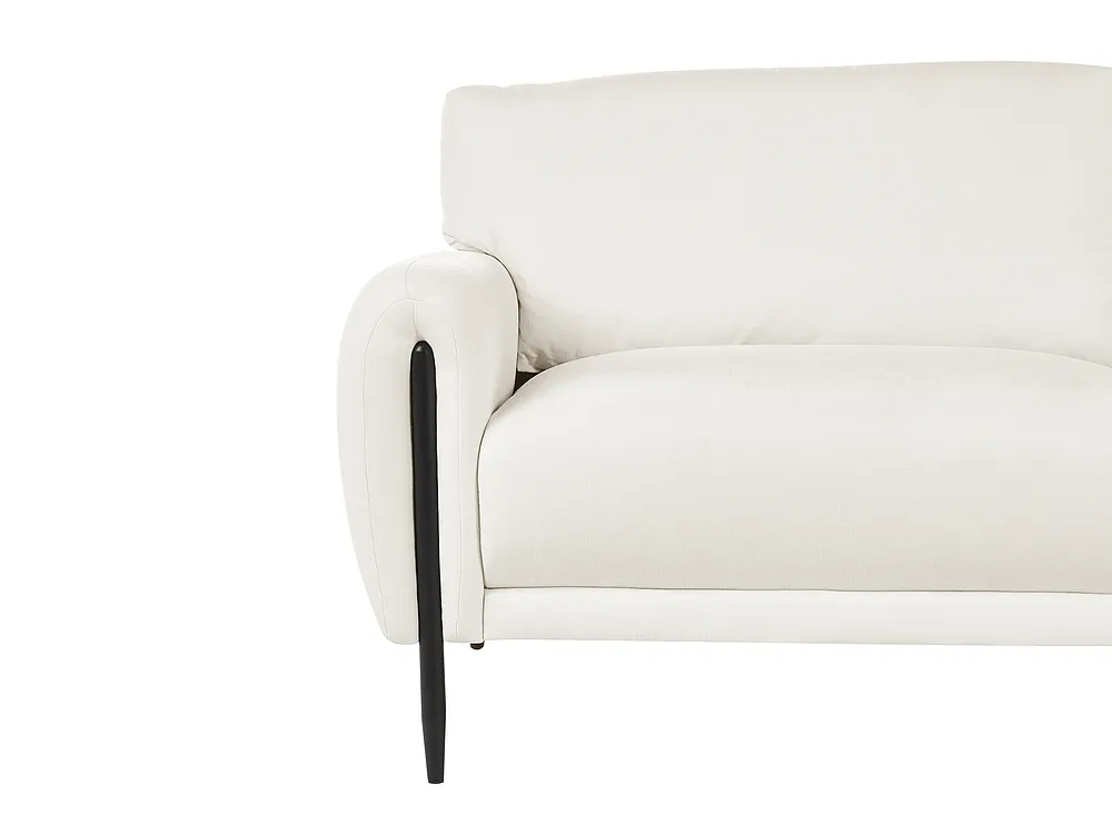 Sofa 3-Sitzer SKARO Chenillegewebe Cremeweiß_1155798