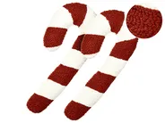 Zestaw 2 poduszek dekoracyjnych CANDY CANE 22 x 55 cm Boucle Czerwony Wzór świąteczny_947107