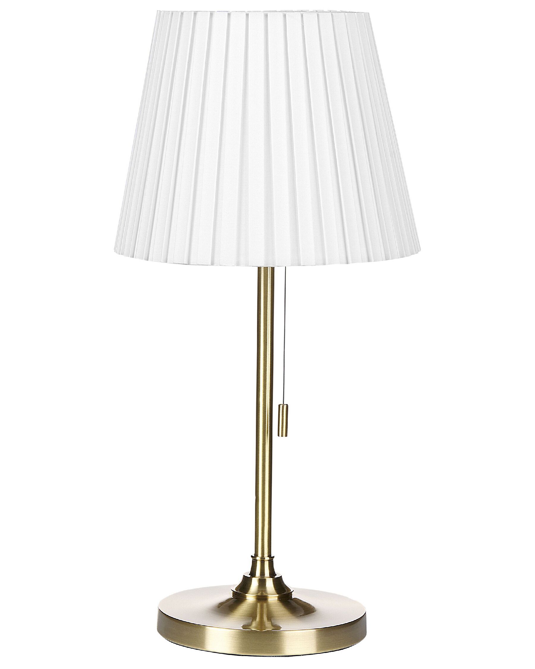 Table Lamp Brass and White TORYSA_851525