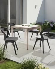 Set di 4 sedie da giardino LACHANIA Nero_1020440