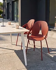 Set of 2 Garden Chairs BOLGHERI Red_1182950