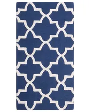 Rug SILVAN Navy Blue 80 x 150 cm Wool_680062