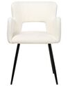 Sada 2 jídelních židlí s buklé čalouněním bílé SANILAC_877435