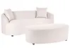 Sofa AMAL with Ottoman Fabric Light Beige