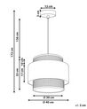 Lampe suspension en rotin beige et naturel YUMURI_837024