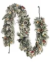 Snowy Christmas Garland LED WHITEHORN 180 cm White
