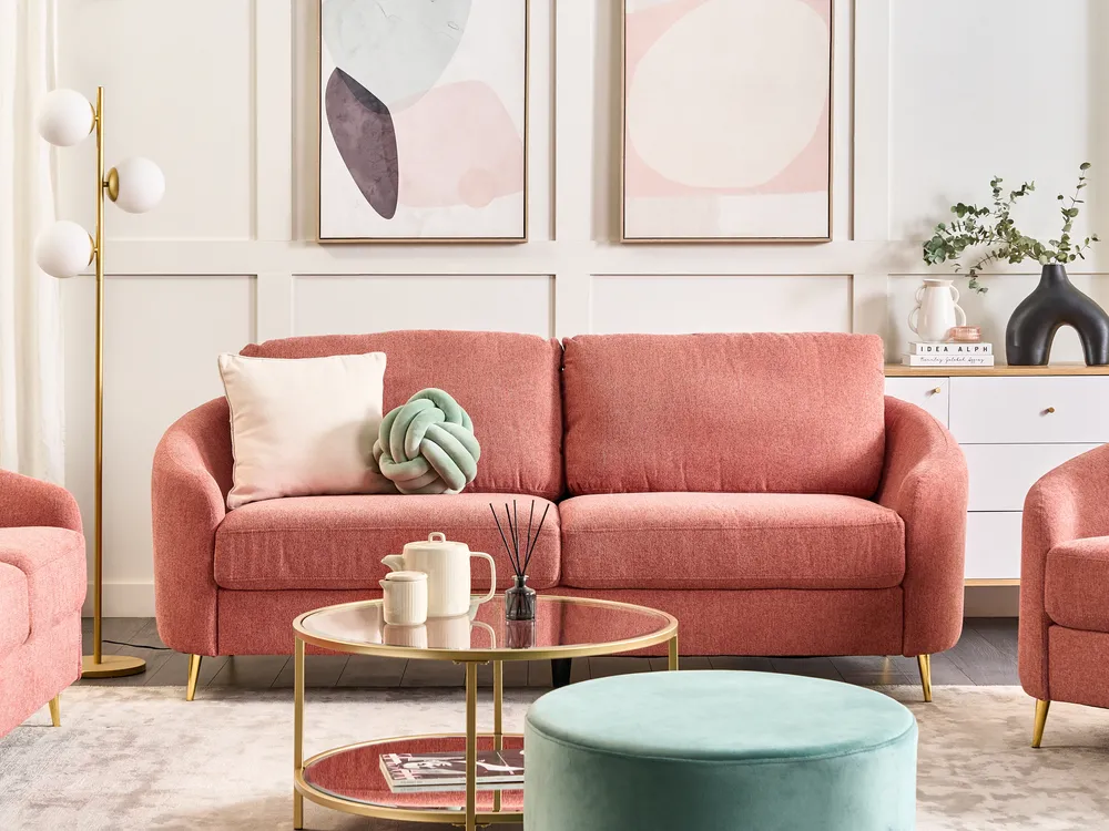 Sofa dla 3 osób TROSA Różowy
