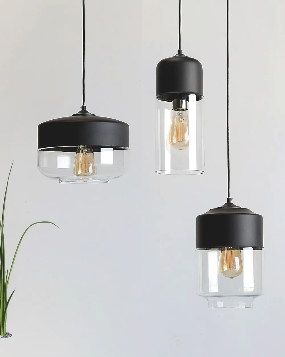 Pendant Lamp JURUA Glass Black_680369