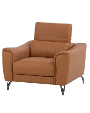 Poltrona NARWIK Pelle naturale Marrone_720577
