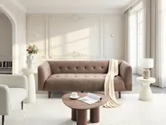 Sofa 3 Seater BYSKE Boucle Brown_958960