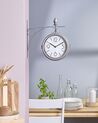 Iron Train Station Wall Clock ø 22 cm Silver and White ROMONT_784501