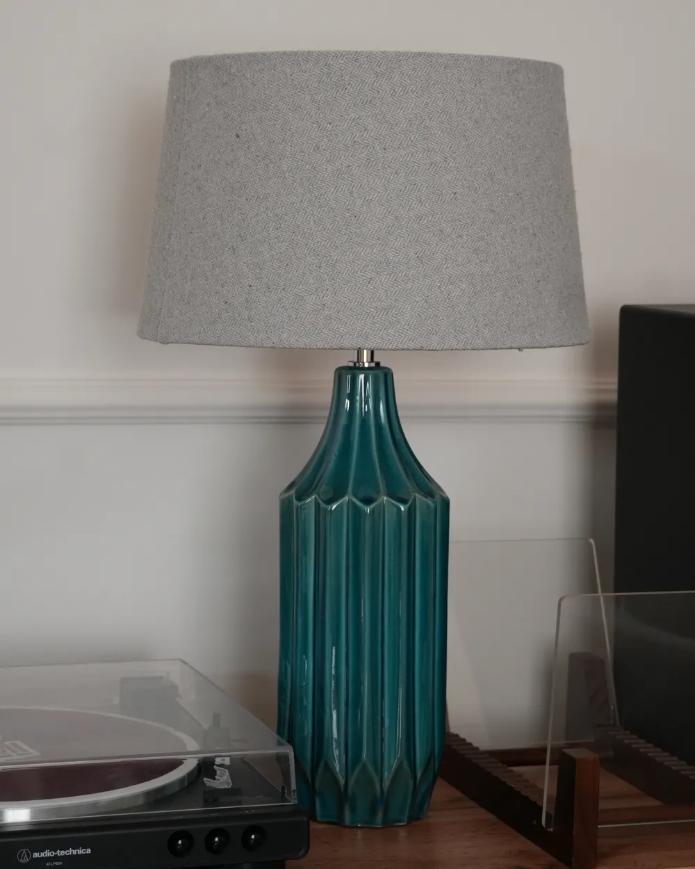 Lampe à poser moderne en verre design champignon pour intérieur